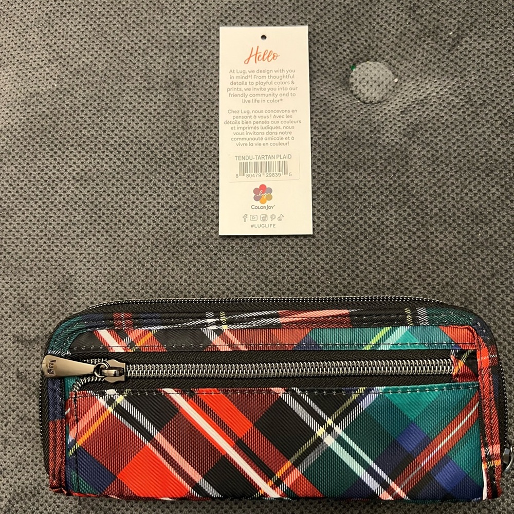 Lug Tendu Tartan Plaid Wallet - Picture 3 of 4
